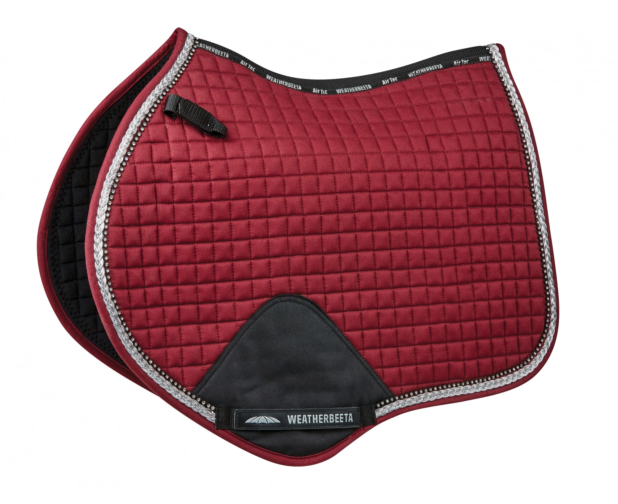 Weatherbeeta Prime Bling Jump Shaped Saddle Pad (Maroon) 3 Weatherbeeta Prime Bling Jump Shaped Saddle Pad (Maroon)