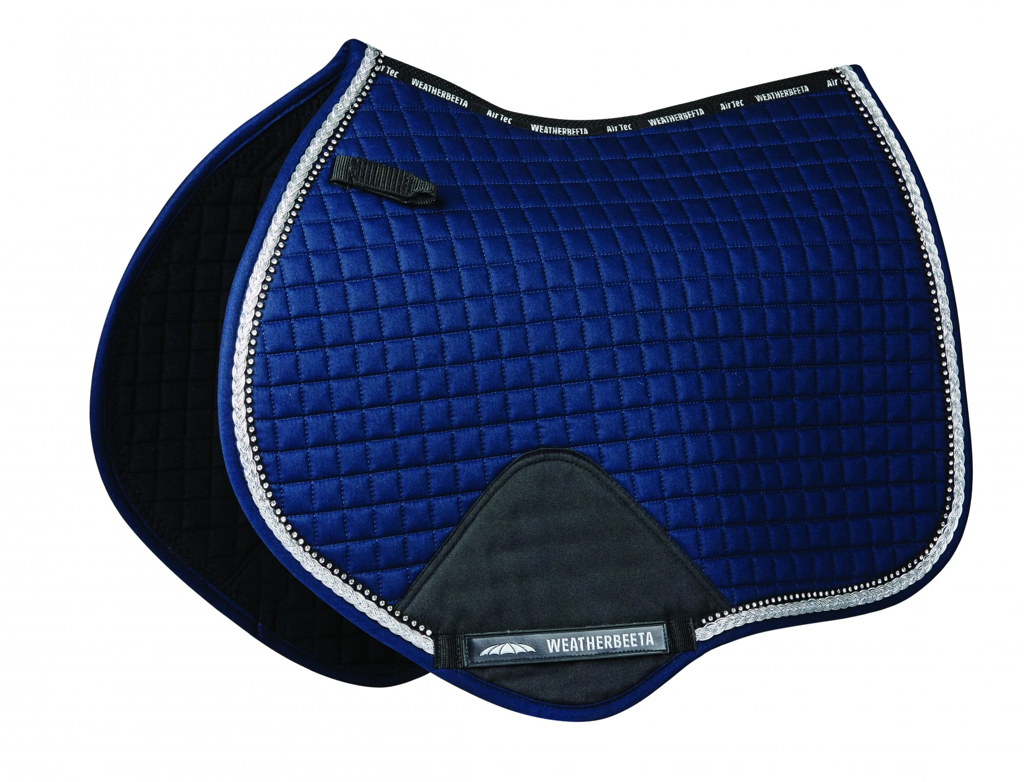 Weatherbeeta Prime Bling Jump Shaped Saddle Pad (Navy) 3 Weatherbeeta Prime Bling Jump Shaped Saddle Pad (Navy)