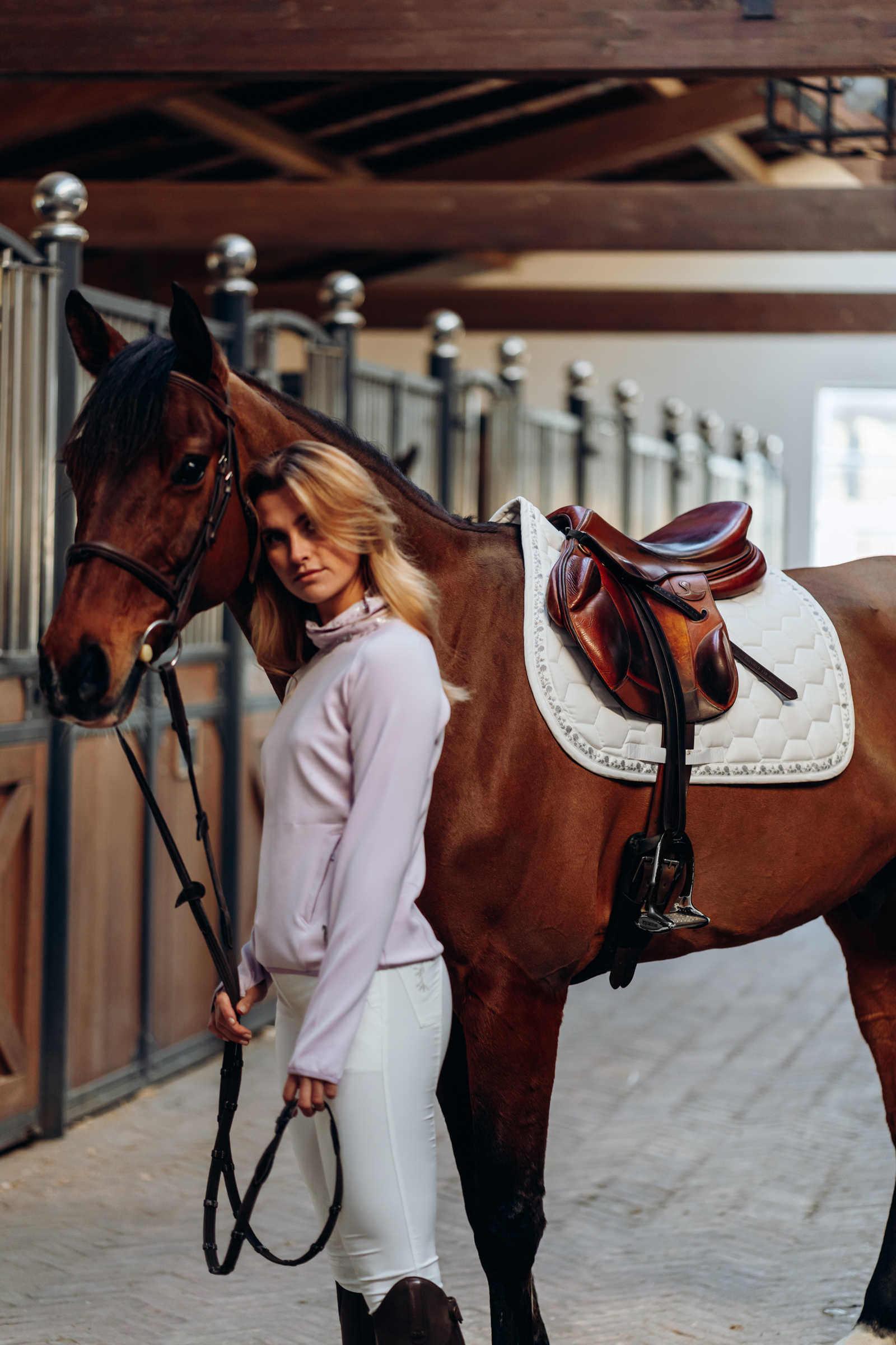 Horze Kaitlin All Purpose Saddle Pad With Flower Piping 16 Horze Kaitlin All Purpose Saddle Pad With Flower Piping - Image 14