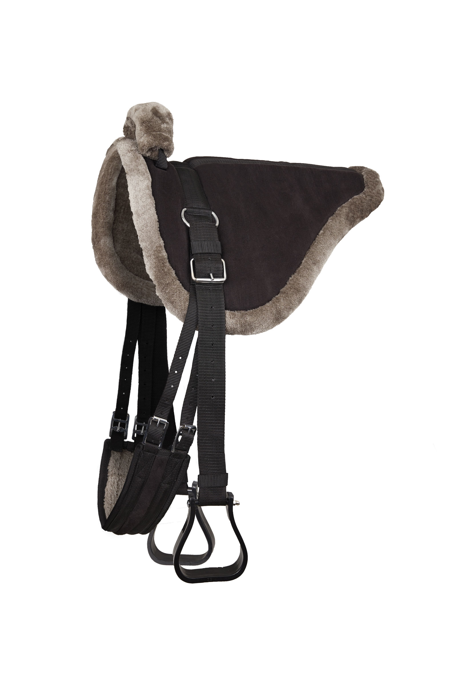 Horze PU Suede Bareback Saddle 3 Horze PU Suede Bareback Saddle
