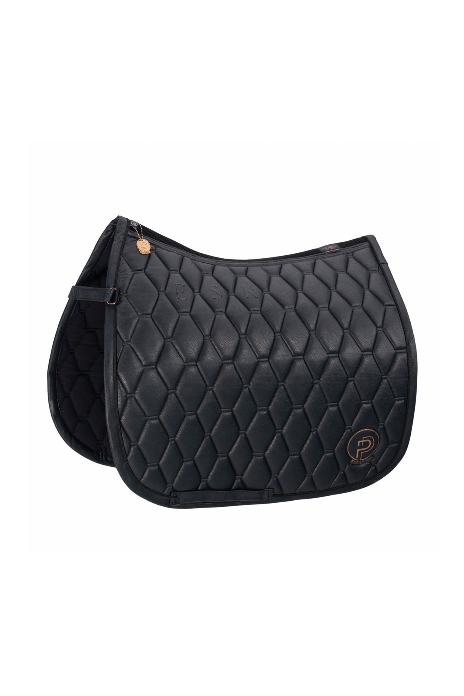 Eskadron Platinum 23 Metallic Faux Leather Dressage Saddle Pad 3 Eskadron Platinum 23 Metallic Faux Leather Dressage Saddle Pad