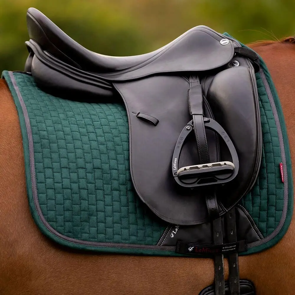 LeMieux Suede Dressage Saddle Pad Spruce 4 LeMieux Suede Dressage Saddle Pad Spruce - Image 2
