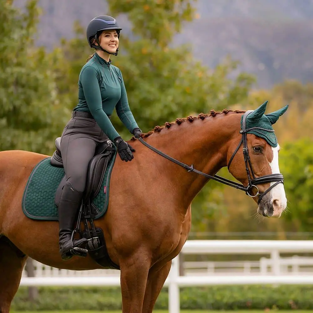 LeMieux Suede Dressage Saddle Pad Spruce 5 LeMieux Suede Dressage Saddle Pad Spruce - Image 3