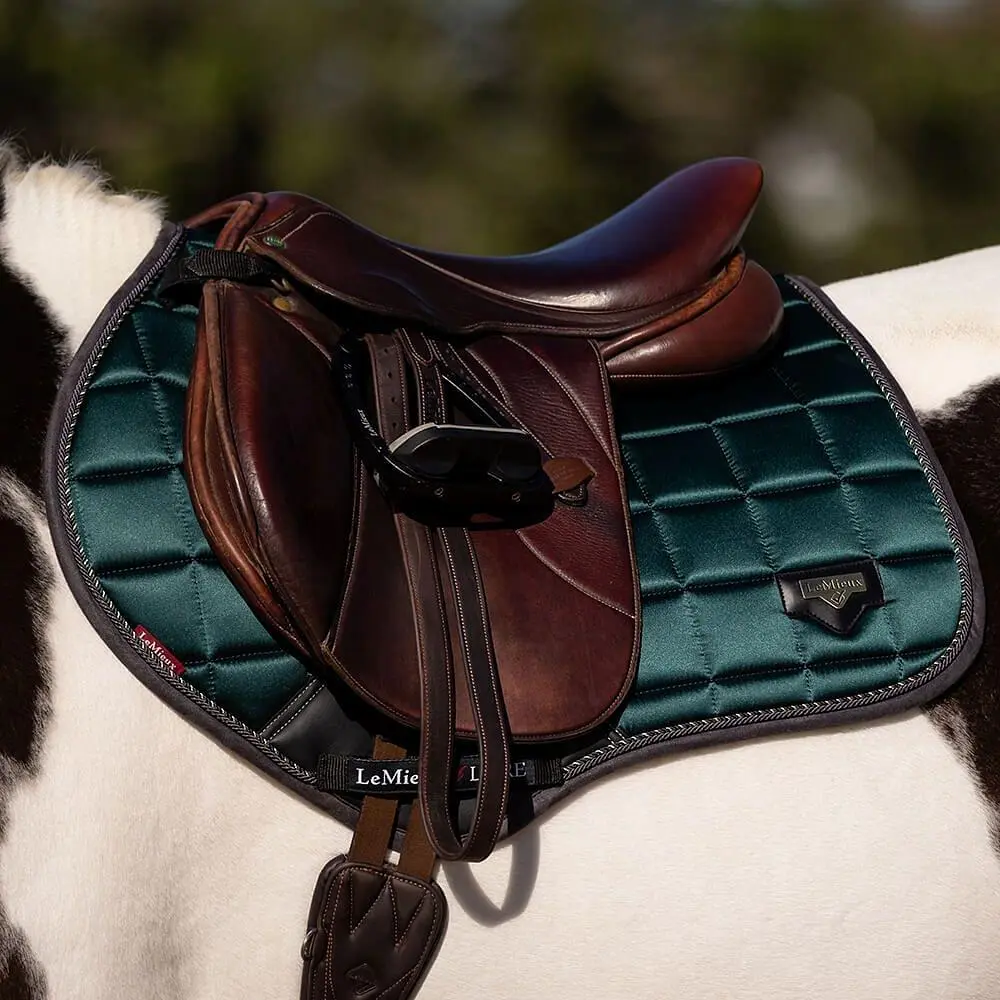 LeMieux Loire Satin Close Contact Saddle Pad Spruce 6 LeMieux Loire Satin Close Contact Saddle Pad Spruce - Image 4