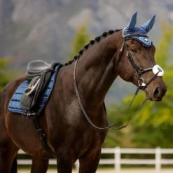 LeMieux Loire Satin Close Contact Saddle Pad Atlantic -Weatherbeeta Store it03837 lifestyle loireclassicclosecontactsquare atlantic 4