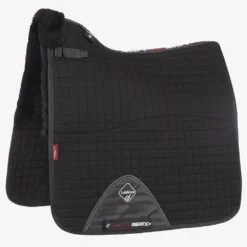 LeMieux Merino+ Half Lined Dressage Saddle Pad -Weatherbeeta Store lm halflineddressage black hr 1