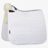 LeMieux Merino+ Half Lined Dressage Saddle Pad 2 LeMieux Merino+ Half Lined Dressage Saddle Pad -Weatherbeeta Store lm halflineddressage whitenatural hr 1 1