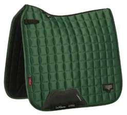 LeMieux Loire Classic Satin Dressage Saddle Pad -Weatherbeeta Store lm loiredressage huntergreen hr 2