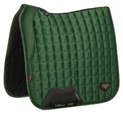 LeMieux Loire Memory Satin Dressage Saddle Pad -Weatherbeeta Store lm loiredressage memory huntergreen hr 2