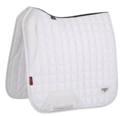 LeMieux Loire Memory Satin Dressage Saddle Pad -Weatherbeeta Store lm loiredressage memory white hr 2