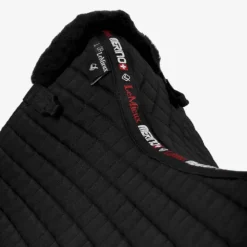 LeMieux Merino+ Half Lined Dressage Saddle Pad -Weatherbeeta Store lm merinodr black hr 7 10
