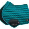 LeMieux Loire Satin Close Contact Square Saddle Pad Peacock -Weatherbeeta Store lm loireccpadpeacock hr