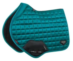 LeMieux Loire Satin Close Contact Square Saddle Pad Peacock